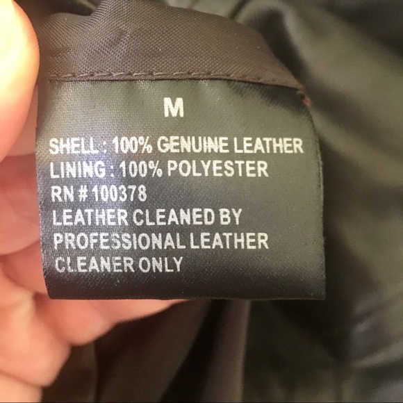 {Carlos Rimini} NWT Black Leather Jacket - Size M - Picture 5 of 8